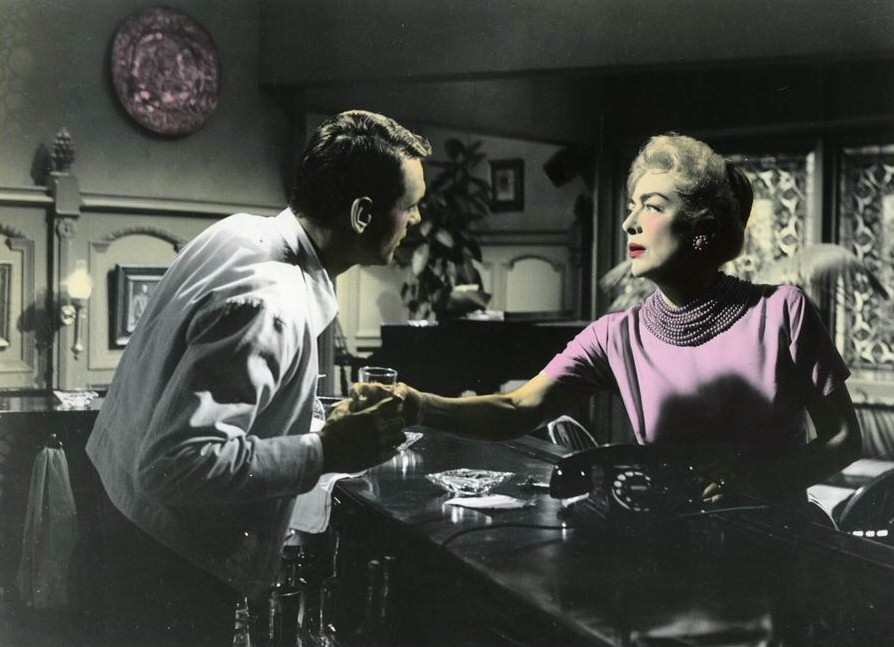 1959. 'The Best of Everything.' Colorized shot from the deleted 'drunk scene.'