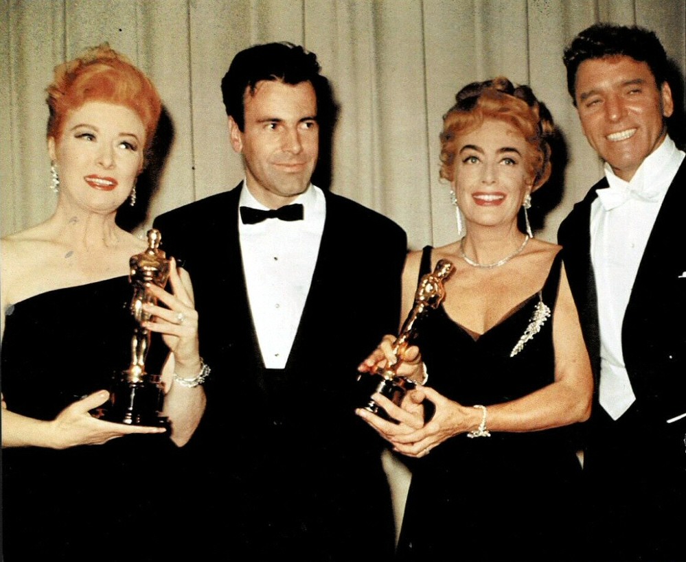 April 9, 1962, at the Academy Awards. With Greer Garson, Maximilian Schell, Burt Lancaster.