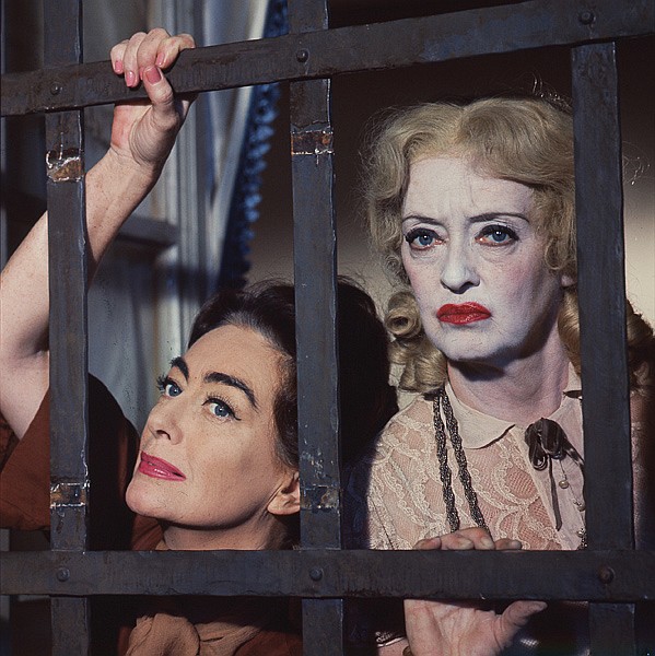 1962 publicity for 'Baby Jane' with Bette Davis.