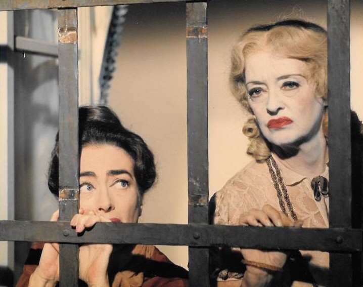 1962. Publicity for 'Baby Jane' with Bette Davis.