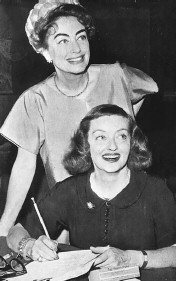 With Bette Davis on the set of 'Baby Jane.'