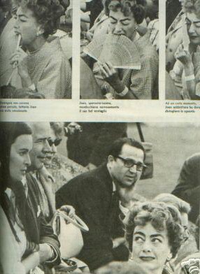 June 1962. Joan at a bullfight, from the Italian magazine, 'Leore.'