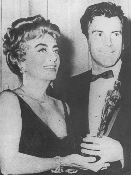 April 9, 1962. At the Oscars with Maximilian Schell.