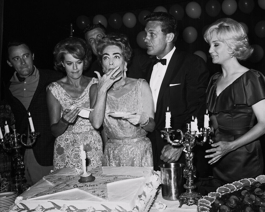 November 1962. 'Caretakers' wrap party: Vaughn, Paige, Stack, Oliver.