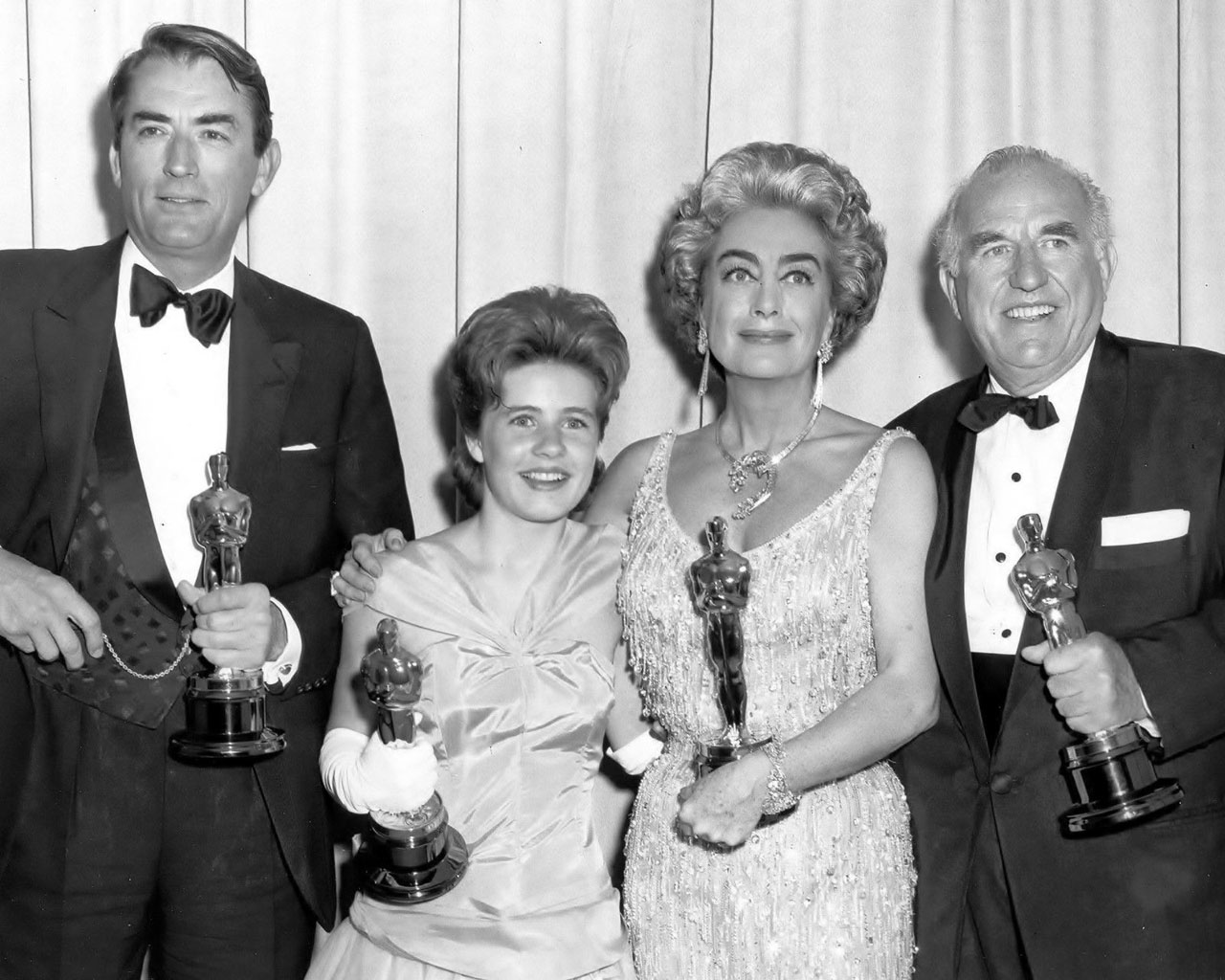 4/8/63 Oscars. With Gregory Peck, Patty Duke, and Ed Begley.