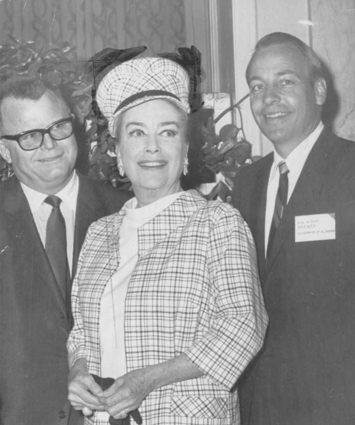4/8/69. At a Pepsi luncheon in Alabama. With Governor Albert Brewer (right) and Pepsi President James Somerall.
