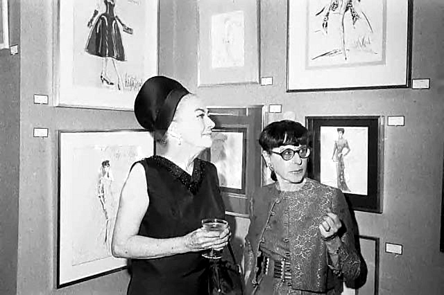 1969. At Edith Head's one-woman show in NYC. (Thanks to Bryan Johnson.)