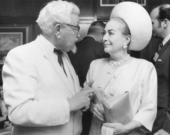 1967. American Cancer Society benefit with Colonel Sanders.