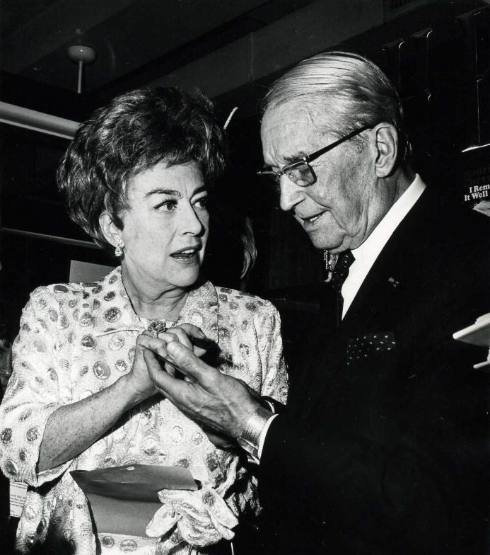 October 6, 1970. With Maurice Chevalier at his book signing.