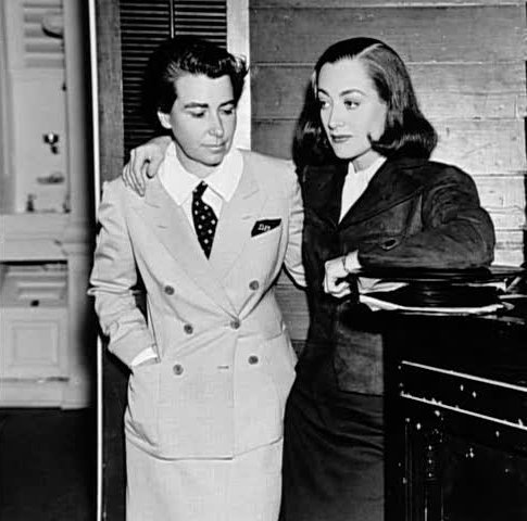 1937. On the set of 'Bride Wore Red' with director Dorothy Arzner.