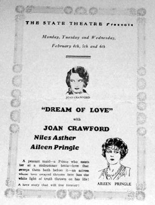 'Dream of Love' flyer.