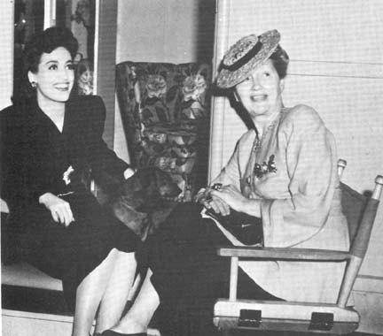 Circa 1942, with Hedda Hopper.