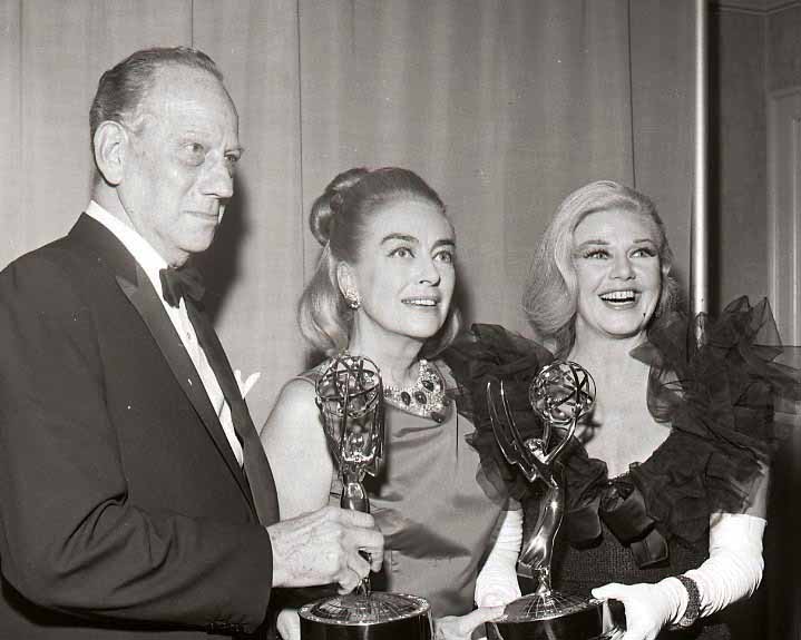 9/13/65. At the Emmys with Melvyn Douglas and Ginger Rogers. (Thanks to Bryan Johnson.)