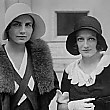 November 1930. With tennis star Helen Wills Moody.