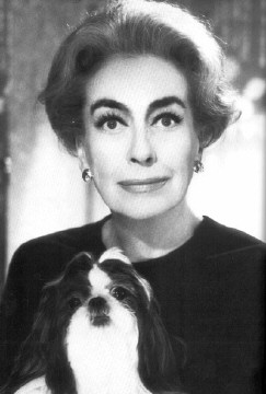Joan's last photo session, September 1976. With her pet shih-tzu, Princess Lotus Blossom.
