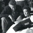 With director Nicholas Ray on the set of 'Johnny Guitar.'