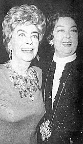 9/23/74: Joan at the Rainbow Room with Rosalind Russell. Joan's last public appearance.