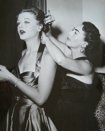 Circa 1952, with Angela Lansbury at the Masquers Revel.