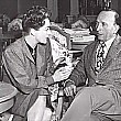 On the set of 'Mildred Pierce' with director Michael Curtiz.