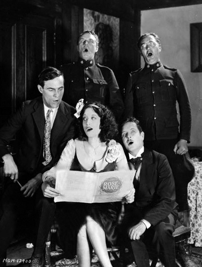 1928. On the set of 'Rose-Marie.'