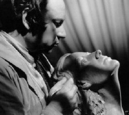 Artist 
Salamunich with his Joan sculpture, 1941.