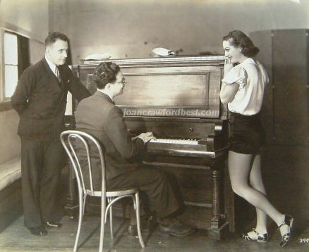 On the set of 'Dancing Lady.'