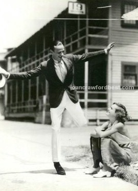 With Fred Astaire on the 'Dancing Lady' set.