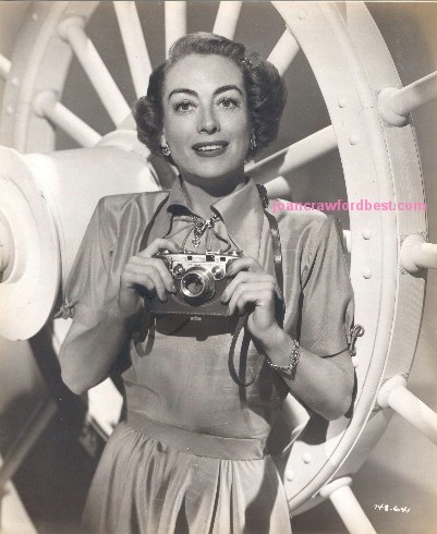 1951. Joan promoting Foton cameras in conjunction with the release of 'Goodbye My Fancy.'