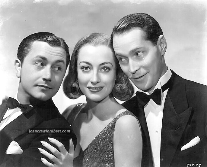 With Robert Young, left, and Franchot Tone.