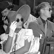 July 1938. Joan with husband Franchot Tone (center) and Robert Montgomery at the Will Rogers Memorial Polo Field.