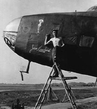 Halifax plane--'Joan Crawford'--flown by RCAF in WWII.