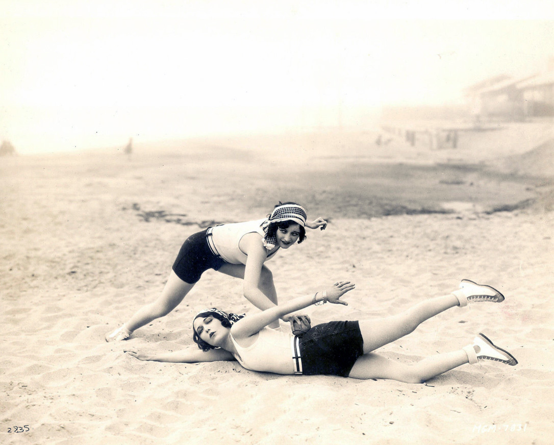 1925. With Dorothy Sebastian at Club Casa Del Mar in Santa Monica.