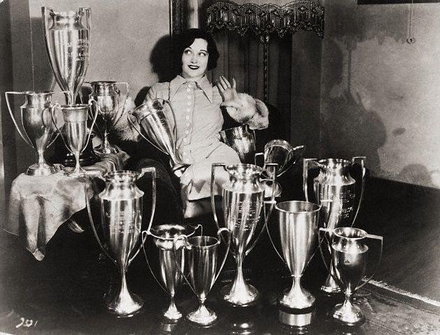 1926. Surrounded by dance trophies won at local Hollywood clubs.