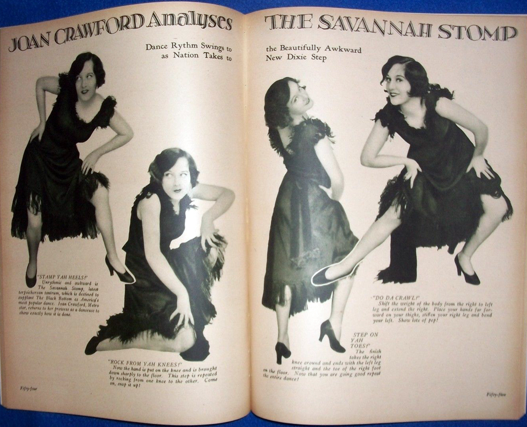 A 1927 issue of 'Screen Secrets' featuring the 'Savannah Stomp.' (Also known as the 'Black Bottom.')