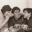 1928, 'Across to Singapore.' Publicity shot with Ernest Torrence, center, and Ramon Novarro.