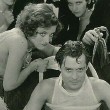 1929. On the set of 'Untamed' with Robert Montgomery and cast.