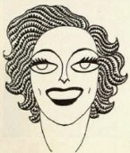 Caricature appearing in the February 1930 'New Movie' magazine.