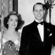 April 19, 1936, at the Beverly Wilshire Mayfair Ball with Mitchell Leisen, Virginia Bruce, and Franchot Tone.