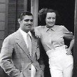 1934. On the set of 'Chained' with Clark Gable.