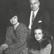 1936. On the set of 'Love on the Run' with Louis B. Mayer and Rosa Ponselle.