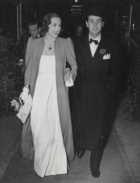 February 1939 at a movie premiere with writer Charles Martin.