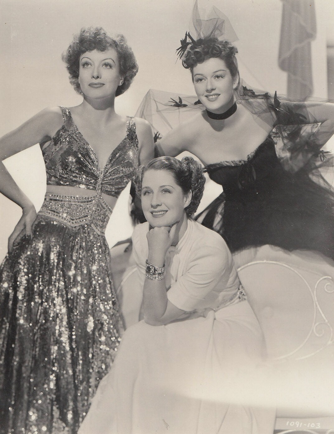 1939. Publicity for 'The Women' with Norma Shearer and Rosalind Russell.