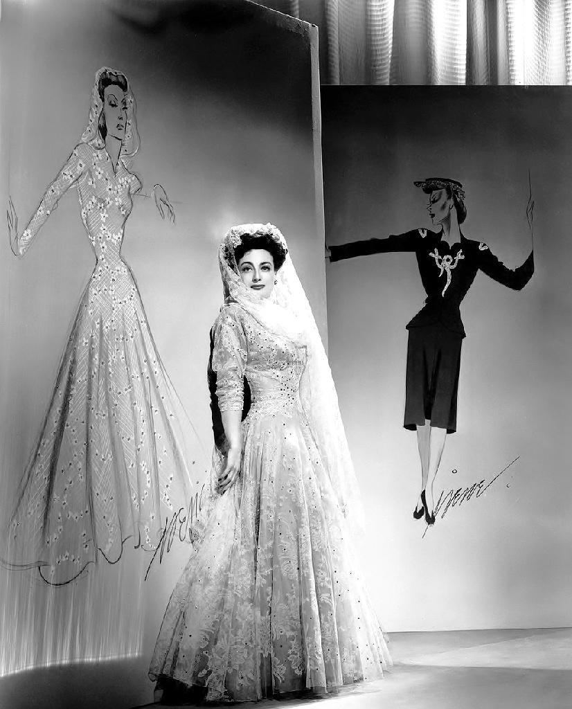 1942. Publicity sketches and costume by Irene. Publicity for 'Reunion in France.'