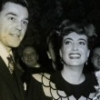 1945. Warners reception for Joan at NYC's Sherry-Netherland hotel. With husband Phillip Terry, left, and Willard Pluthner.