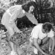 1944. Victory Garden, with husband Phillip Terry.