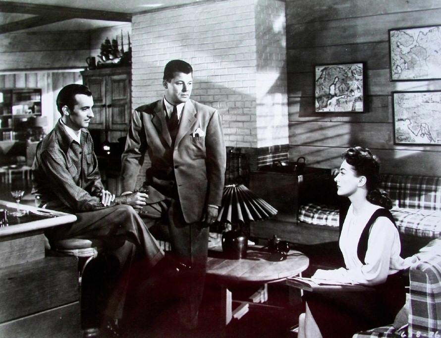 Film still from 'Mildred Pierce' with Zachary Scott and Jack Carson.
