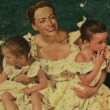 1950. With the Twins, Christina, and Christopher from unknown magazine.