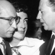 1954. At Chasen's with Sidney Miller, left, and Donald O'Connor. At a party given by Joan for publicist Henry Rogers. Shot by Len Weissman.