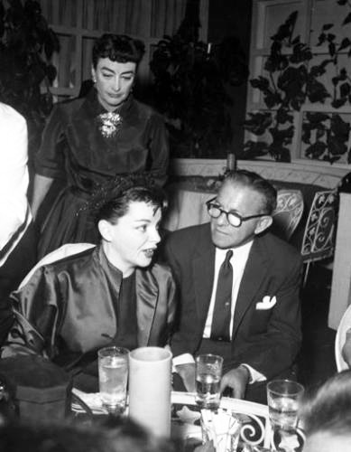 1954. Waiting to speak to Judy Garland.