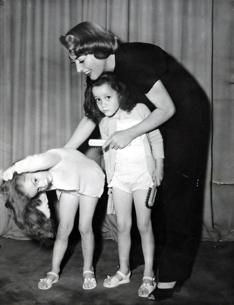 1950 publicity with Cathy and Cindy.
